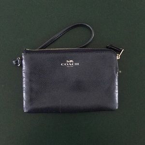 Navy blue Coach Wristlet
